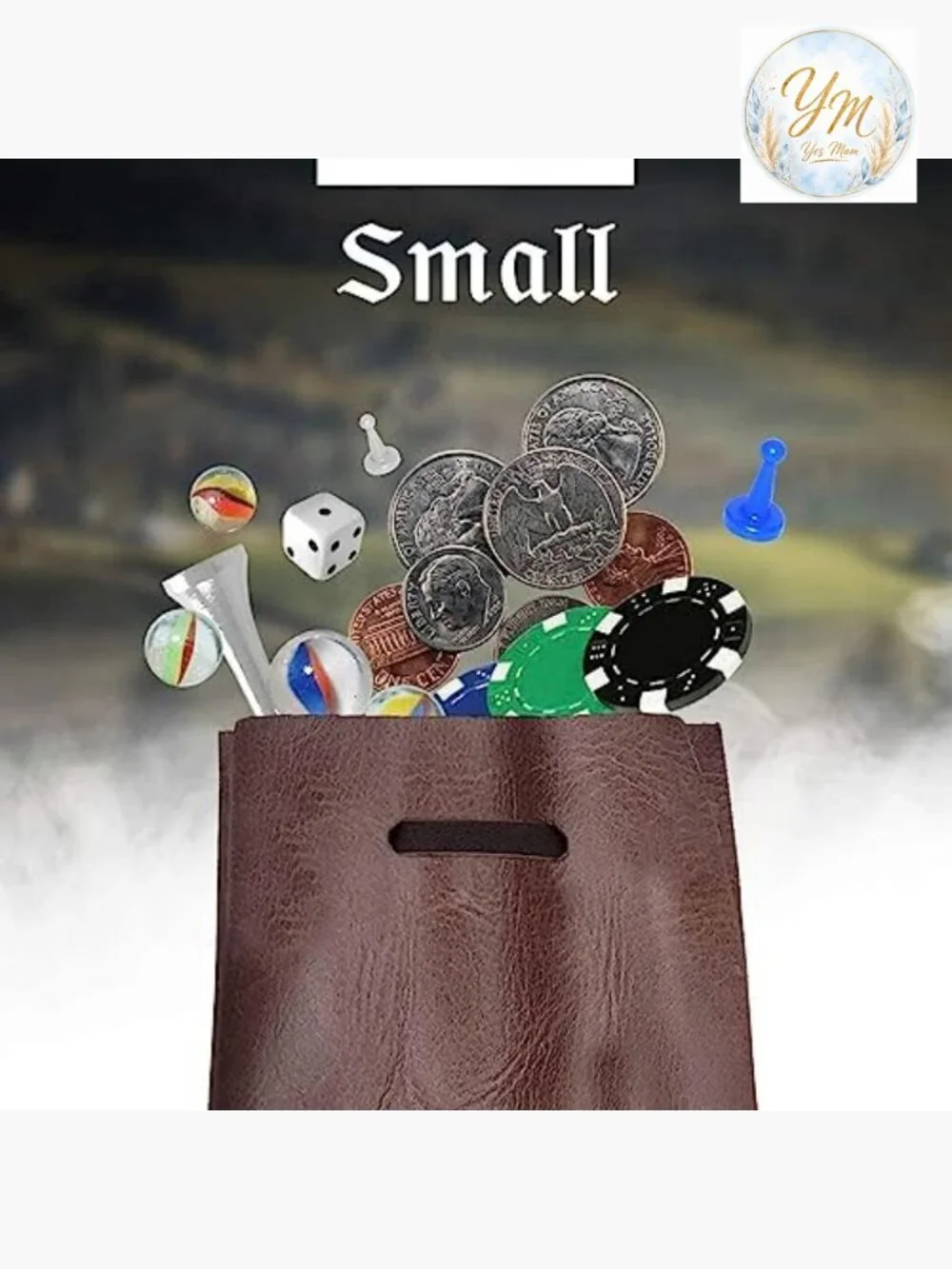 Genuine Leather Drawstring Pouch Coin Bag Tobacco Pouch Medieval Reenactment